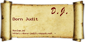 Dorn Judit névjegykártya